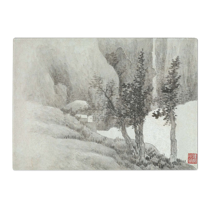 Tempered Glass View of the Trees by Gong Xian Chopping Board, 28.5 cm x 20 cm