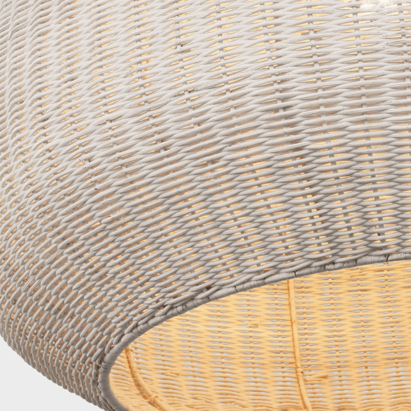 Kokomo 1 - Light Pendant by Chapman & Myers, Polished Nickel, Chalk