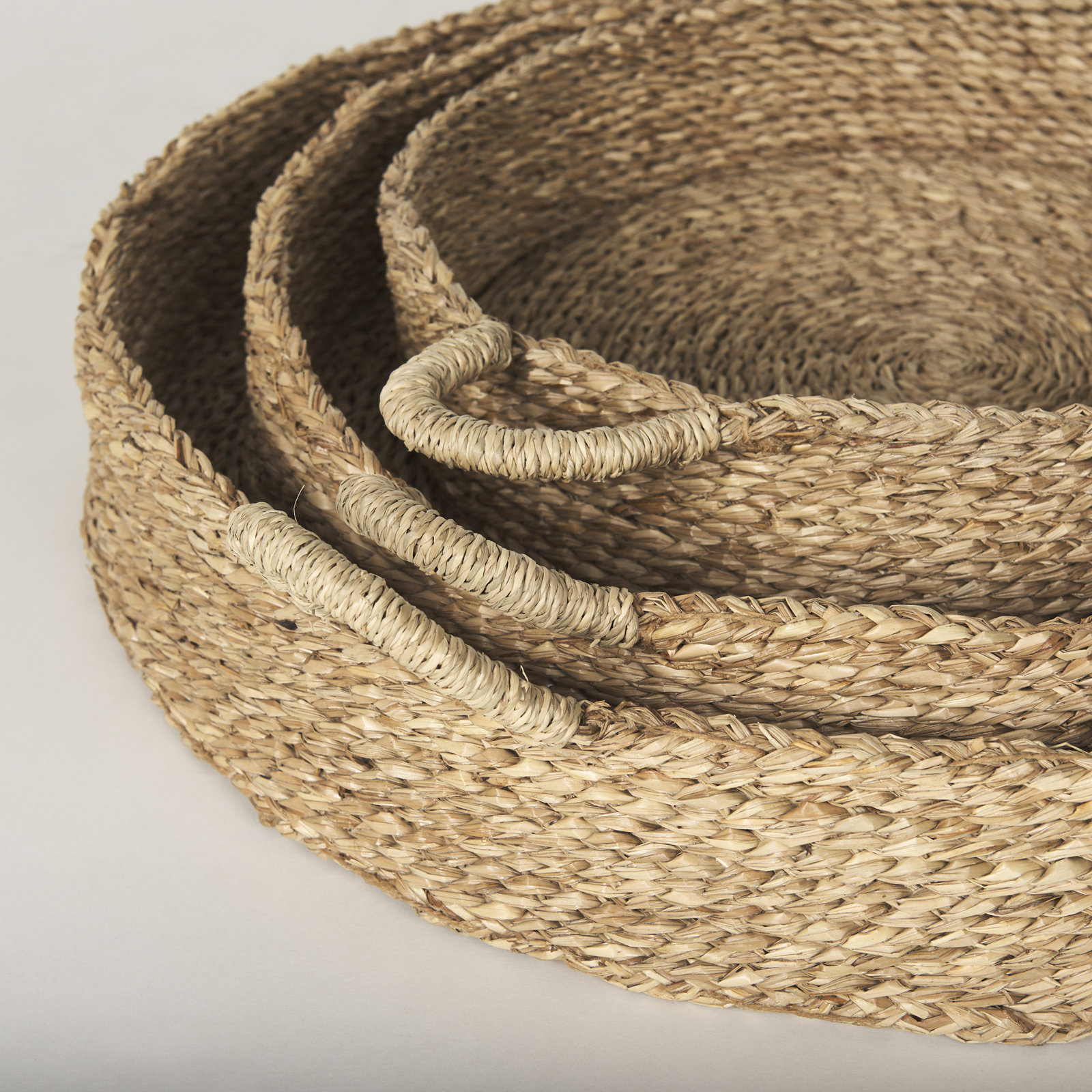 Bourbon Natural Fibers Tray - Set of 3