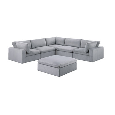 Melody Grey Sectional With Pullout