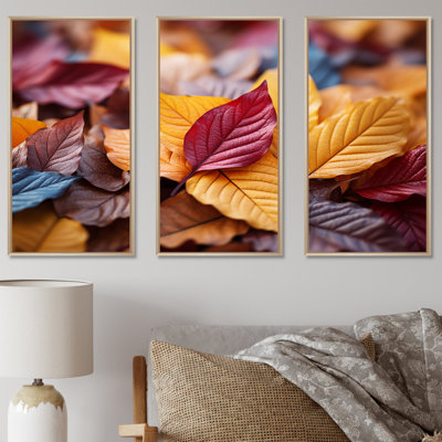 Orange orange, feuilles d'érable d'automne II - érable, art mural