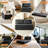 Boneless Folding Sofa Bed, Convertible Sleeper Chair with Pillow, Loveseat Fold Out Chair Bed, Memory Foam Floor Couch Mattress, Foldable Futon Couch Lounge for Living Room (Dark Gray-Corduroy, Twin)-104722789-104722786