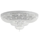 Petit Crystal Deluxe 36 Light 48in x 21in Flush Mount in Polished Gold with Clear Optic Crystals