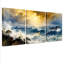 Tableau sur toile tendue représentant des vagues de l'océan et un coucher de soleil (lot de 3)-941069402