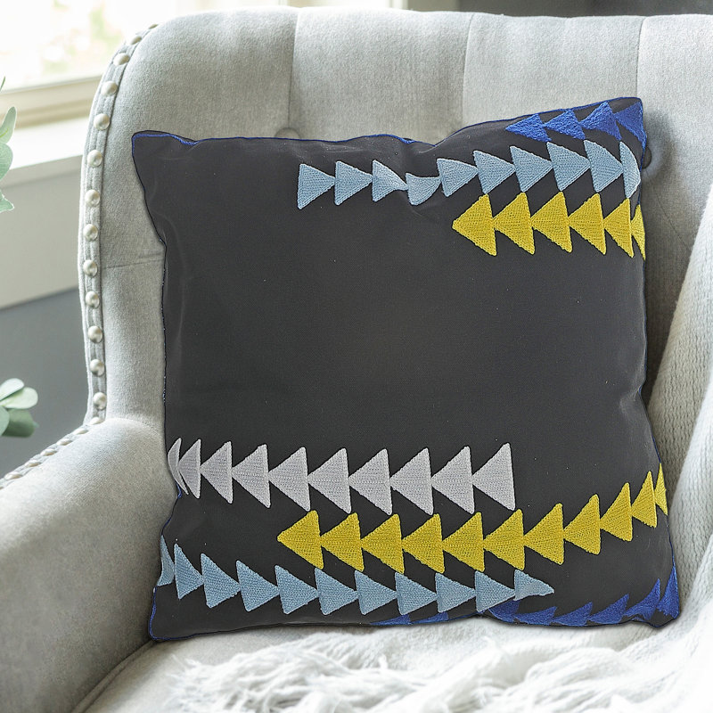 Cotton Blend Throw Pillow