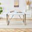 Table de salle à manger moderne en bois manufacturé avec base en métal-776336820-776336779