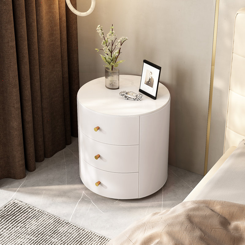 Nightstands, White/Gold