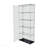 4-Tier Double Door Glass Display Cabinet With 5 Dynamic Led Modes, Fixed Shelves Floor Standing Showcase For Home Office Store Display