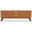 Meuble télé de style Mid-Century en bois massif brun de 72 po Draper pour téléviseur de 80 po ou moins