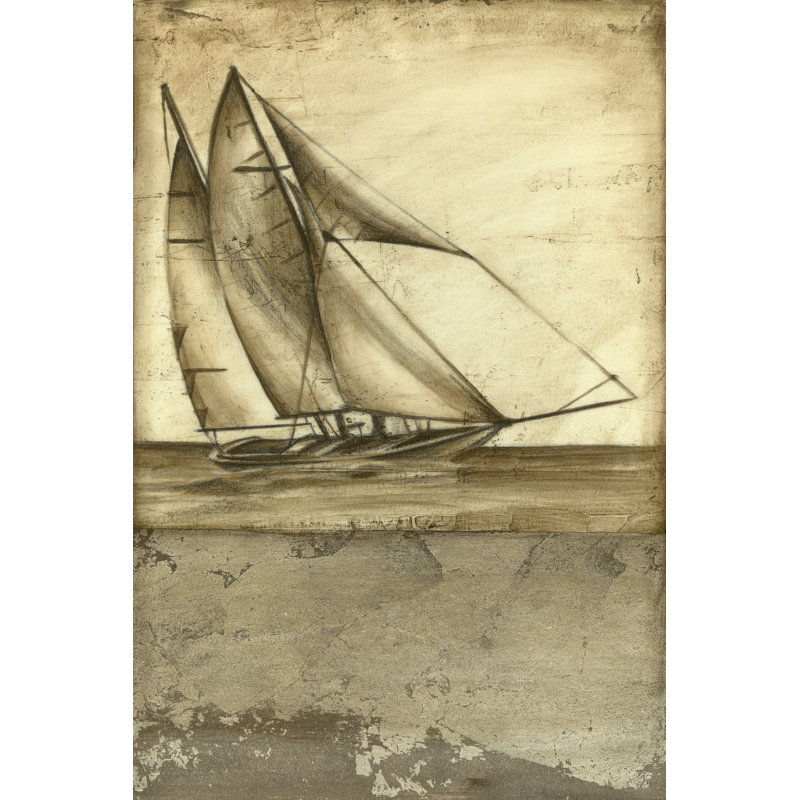 Shimmering Seas I - Wrapped Canvas Print, 30cm H x 20cm W x 3.8cm D