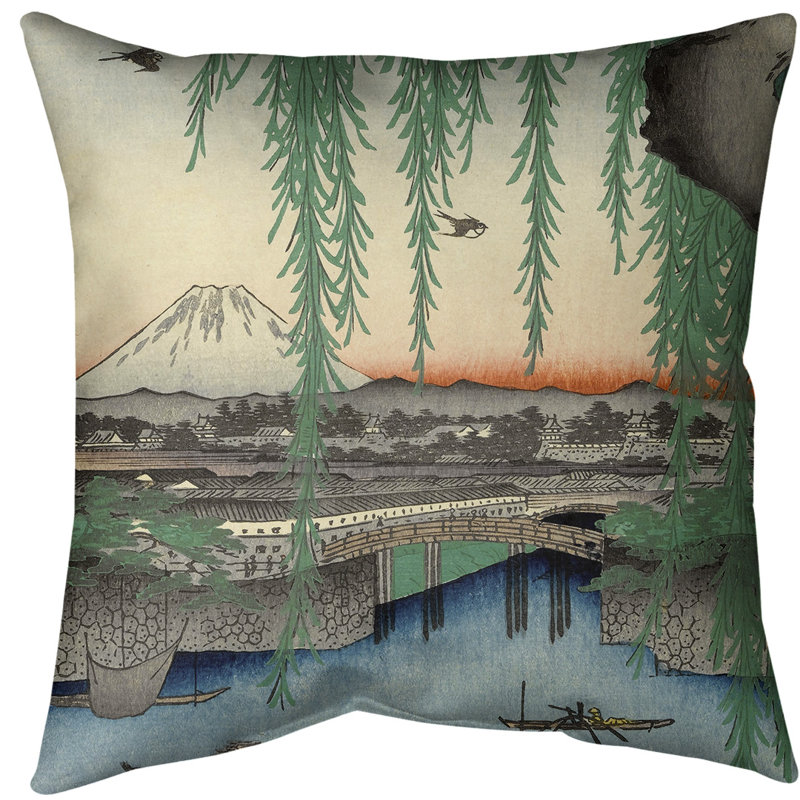 Coussin euro bridge yatsumi, Gris / bleu / rose, Polyester filé