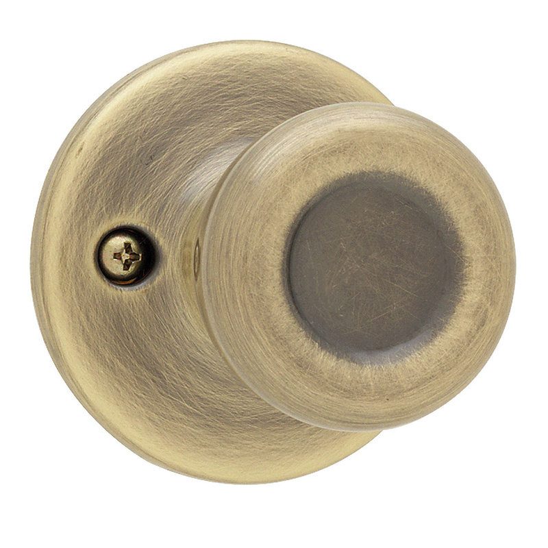 Tylo Single Dummy Door Knob, Antique Brass
