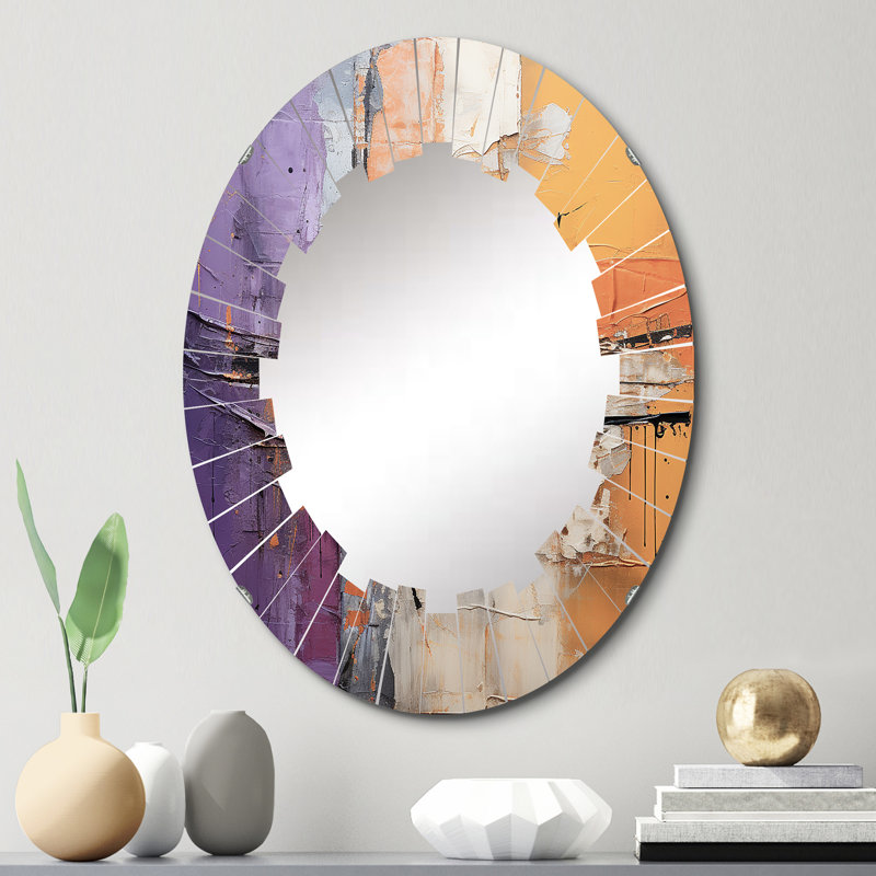 Philipsvail - Miroir mural moderne ovale, 30 po x 20 po