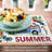 Sweet Summer 4 Piece Reversible Easy Care Plastic Placemats