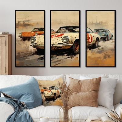 «Vintage Rally Speed Car Melody 2 - Race Tracks», art mural