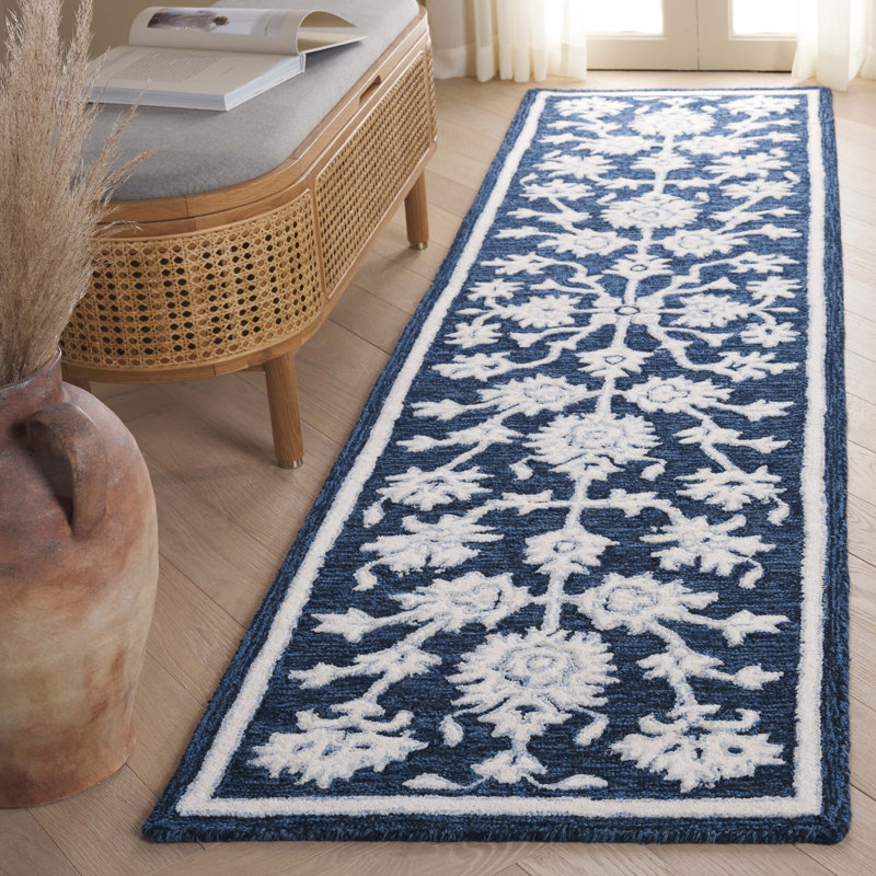 Ebony Hand Tufted Wool Pile Oriental Rug, Runner 2'3" x 9'