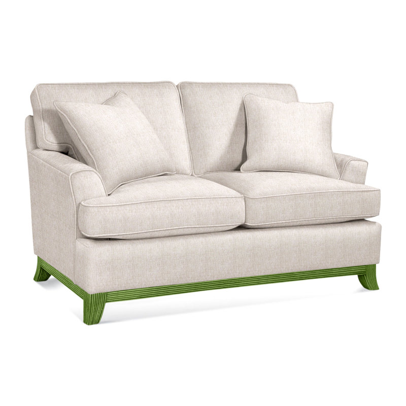 Oaks Way Loveseat, White Sugar Performance; 0863-91, Coffee Finish