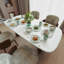  Service de table 16 pièces en porcelaine tressée verte gaufrée avec service léger et durable pour 4 personnes