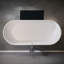 Baignoire de trempage autoportante blanche mat 69 po, surface solide, excellente rétention thermique, baignoire de luxe confortable à dossier blanc, corps en résine de pierre, qualité durable,