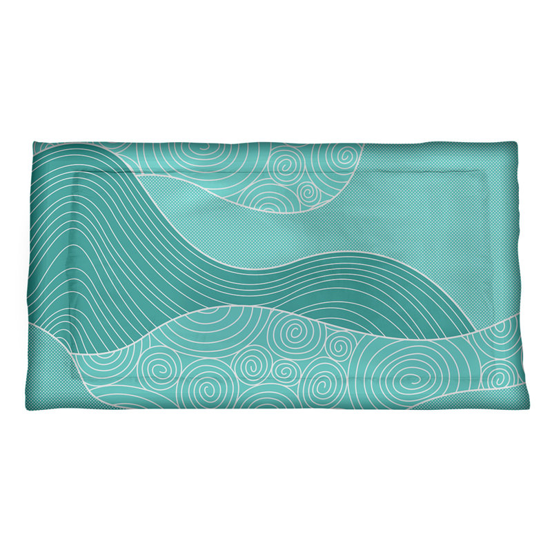 Taie décorative Katelyn Elizabeth, Standard, Microfibre, Bleu sarcelle