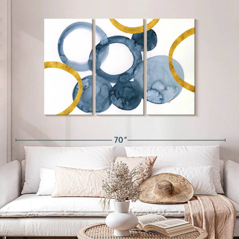 Bleu profond Avery I, H 32 po x l 50 po