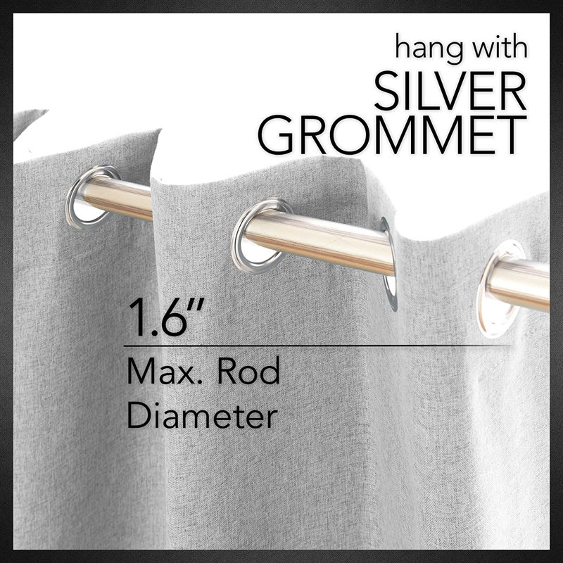 Ipswich Blackout Pair, 52" W x 72" L, Light Gray