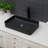 24"X13.5" Black Ceramic Rectangular Vessel Bathroom Sink-123428824