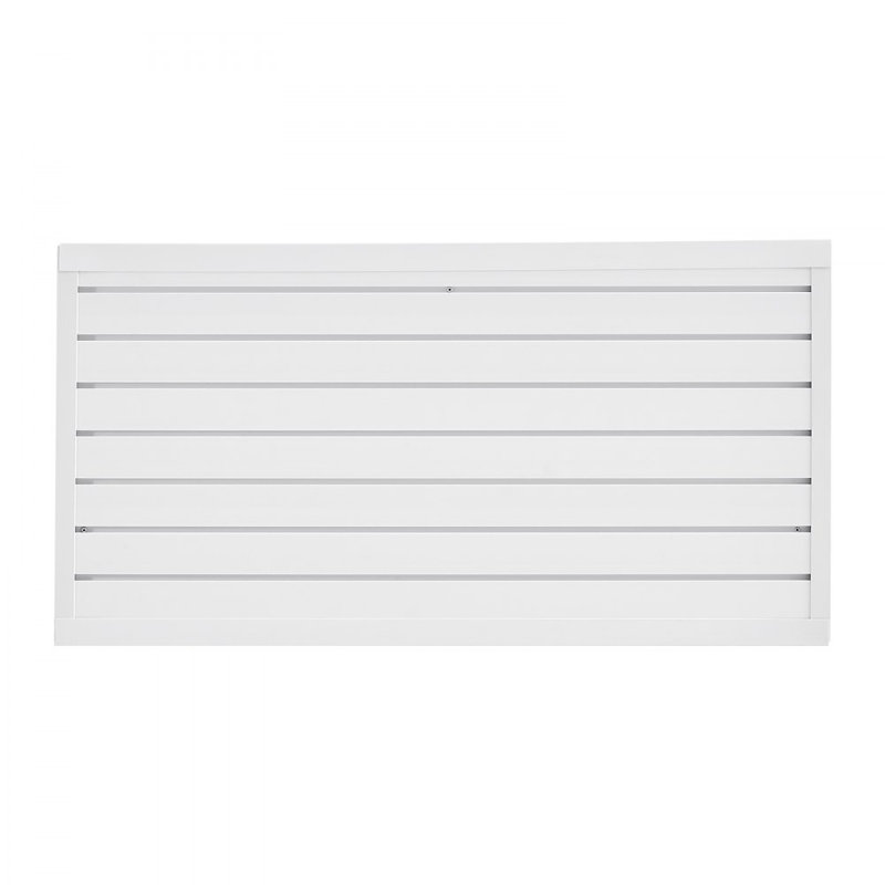 Panneau à lattes en PVC pour garage avec conception modulaire, H 25,4 po x l 48,2 po x P 0,8 po, Blanc