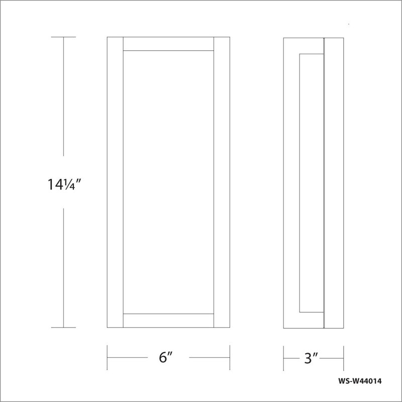 Piana LED Wall Light, 14.63" H x 3" W x 6" D