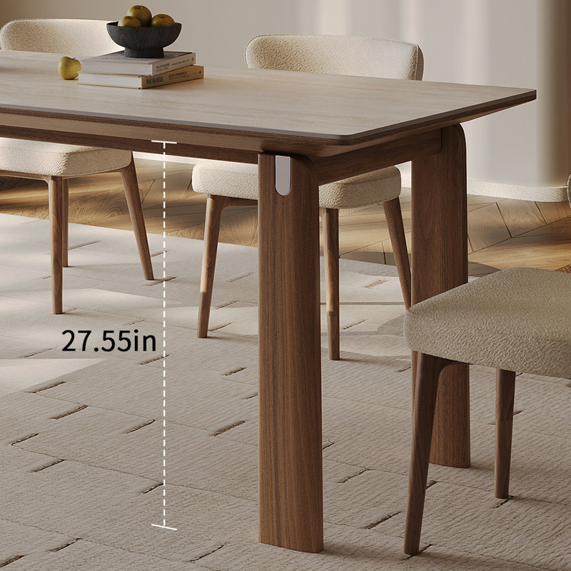 Table de salle à manger French French, H 29,52 po x L 55,11 po x l 31,49 po