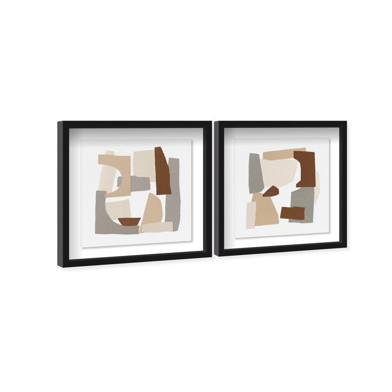 Broken Vase Set Set by Oliver Gal, 13.5" H x 13.5" W, Black Shadowbox