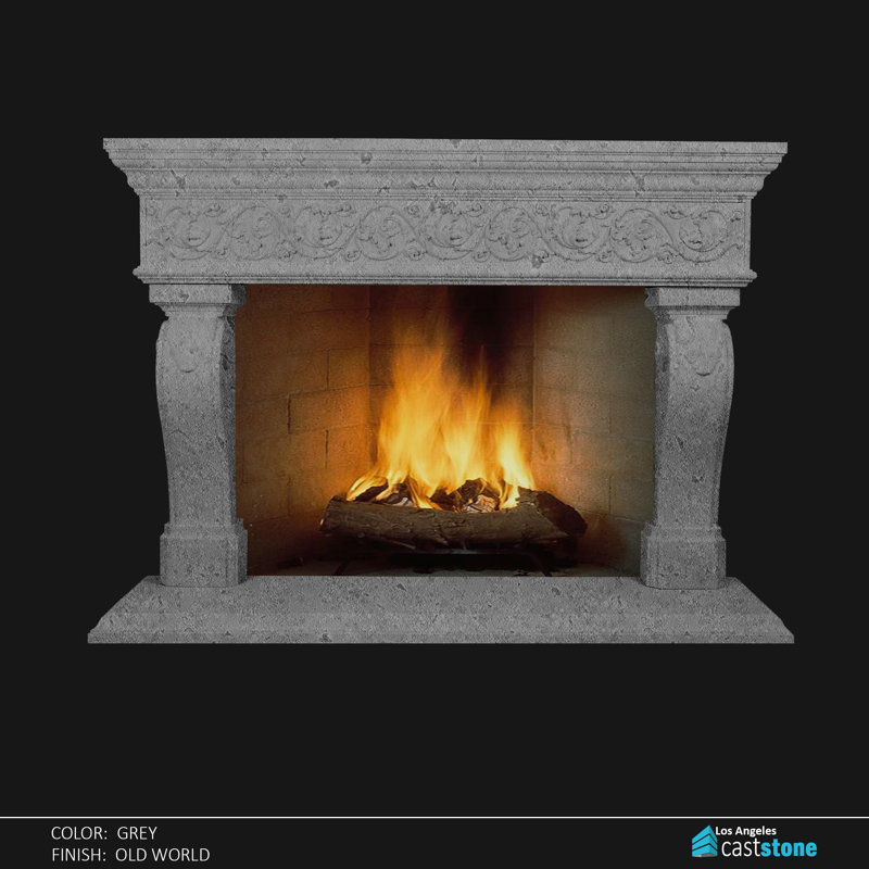 Elfros Fireplace Surround, Gray Old World