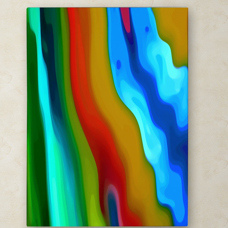 « river runs through vertical 2 », impression sur toile tendue, H 19 po x l 14 po x P 2 po