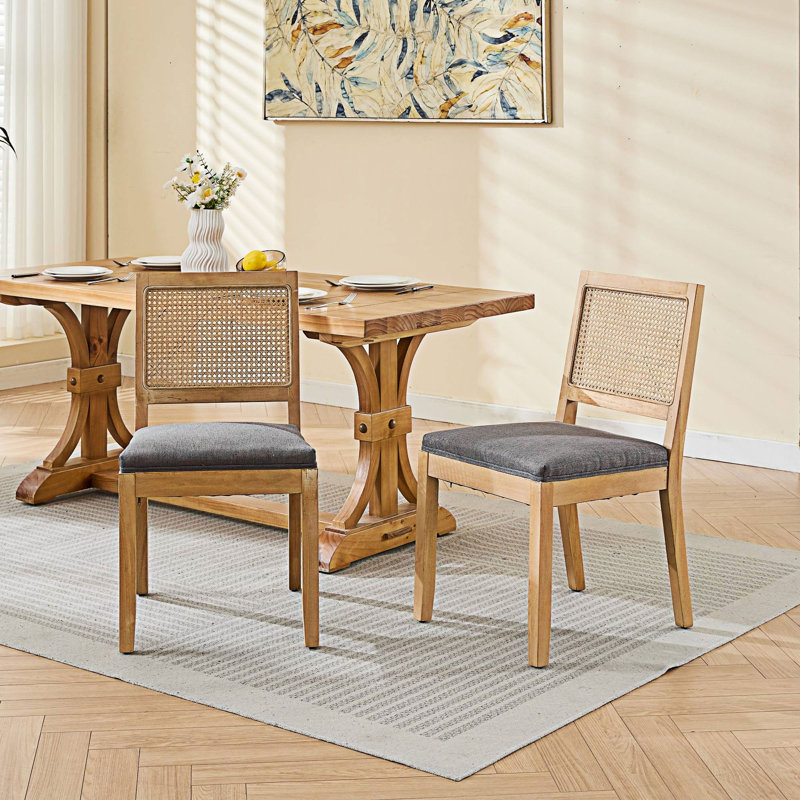 Ensemble de 2 chaises d'appoint Farmhouse Rattan