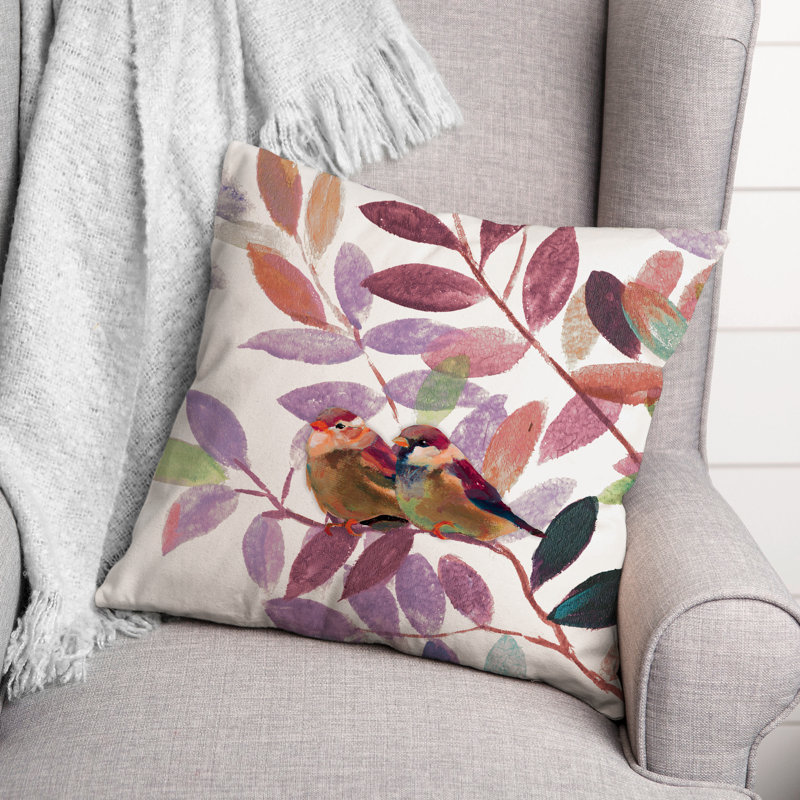Outdoor Reversible Throw Pillow, Light Purple