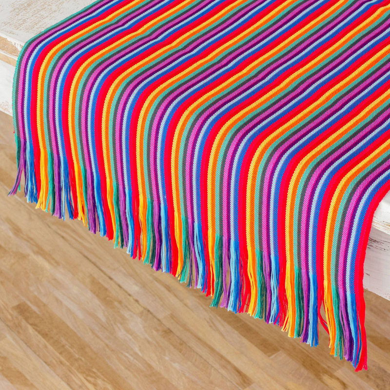 Kalinowski Rainbow Cotton Table Runner