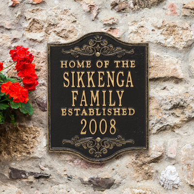 Buena 5-Line Wall Address Plaque