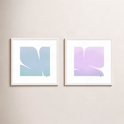" Purple & Blue Clouds. Set Of 2 " by Lee Lessem 2 - Pieces Painting Print