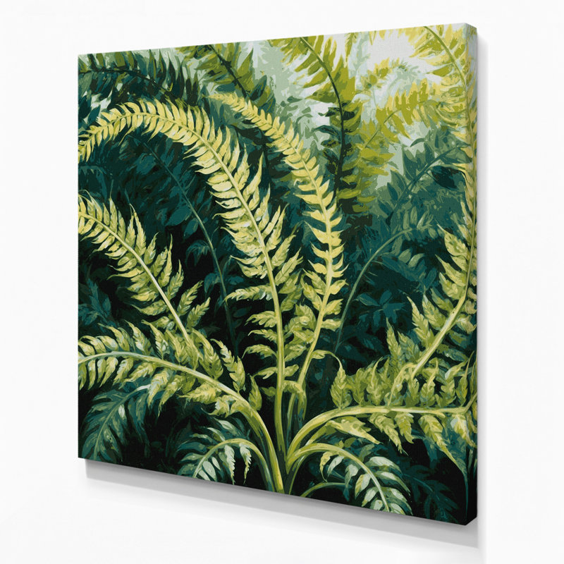 Art mural sur toile Botanical Adiantum, H 12 po x l 12 po