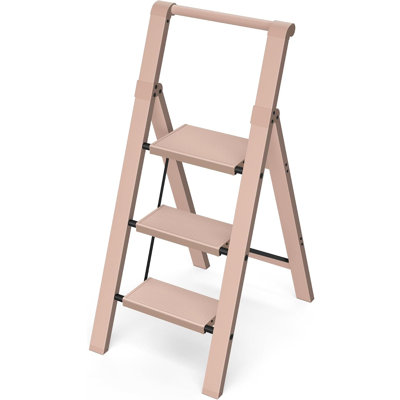 Escabeau-escabeau pliable et léger en aluminium à 3 marches