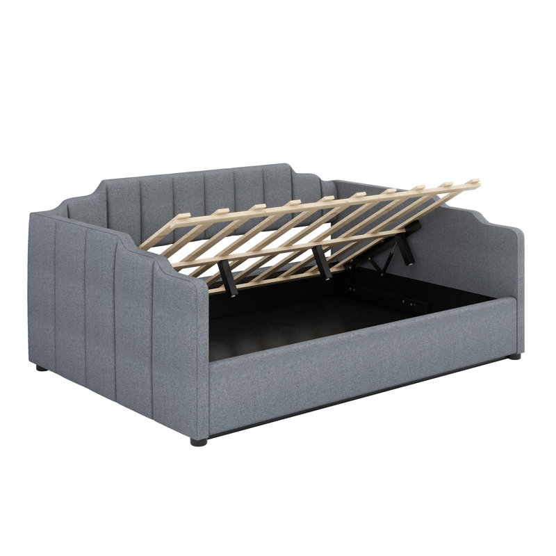 Upholstered Daybed Frame with Under-Bed Storage