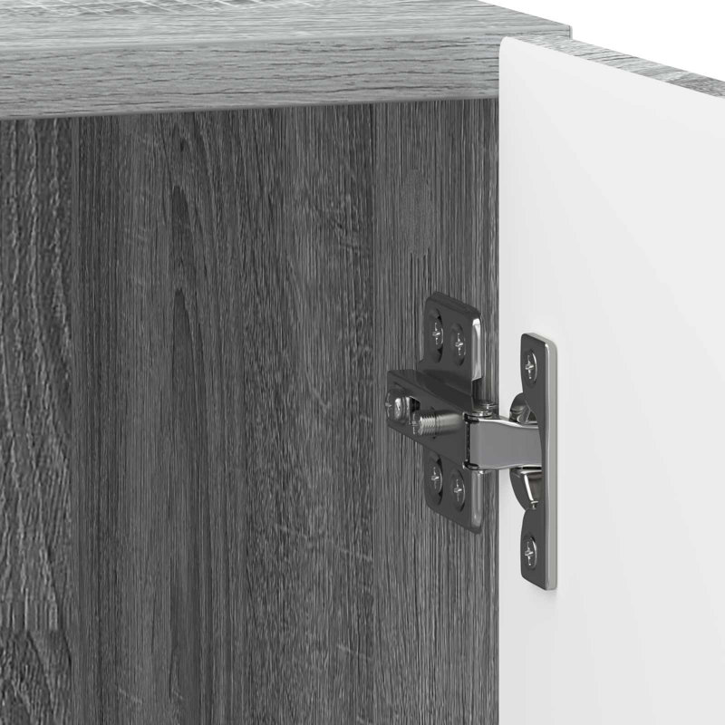 43cm W Manufactured Wood Bedside Table, Grey Sonoma