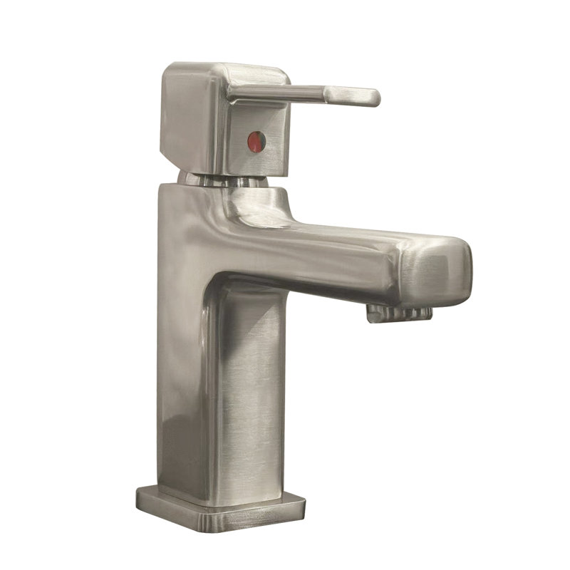 Topcraft Single Handle Single Hole Brushed Nickel Bathroom Sink Faucet