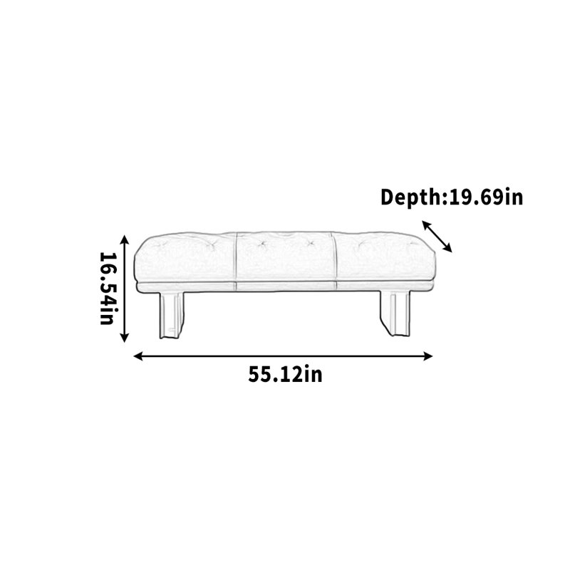 Garretson, H 16,54 po x l 55,12 po x P 19,69 po