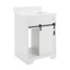 24" Bathroom Vanity With Single Sink Combo, Farmhouse Undermount Bathroom Sink Cabinet With Sliding Barn Doors And 2 Drawers, Freestanding Bathroom Vanities,white