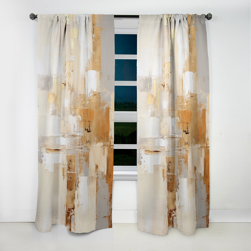 Vinit - rideau occultant scandinave moderne 1 panneaux, L 52 po x L 120 po