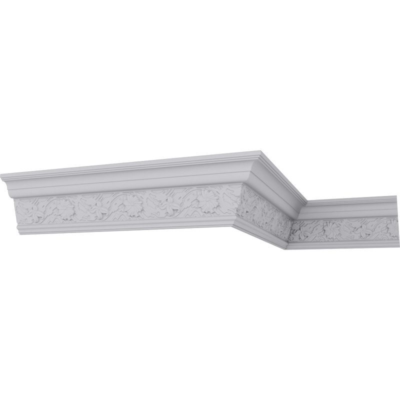 Flowing Wind White Polyurethane Crown Moulding