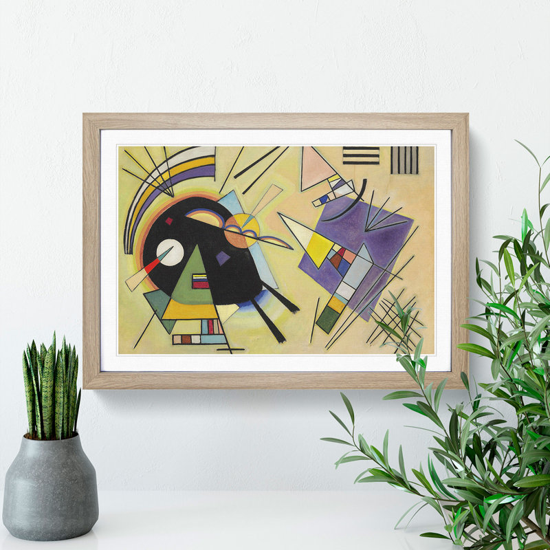 Black and Violet by Wassily Kandinsky - Picture Frame Painting, Oak Framed, 48cm H x 65cm W x 2cm D