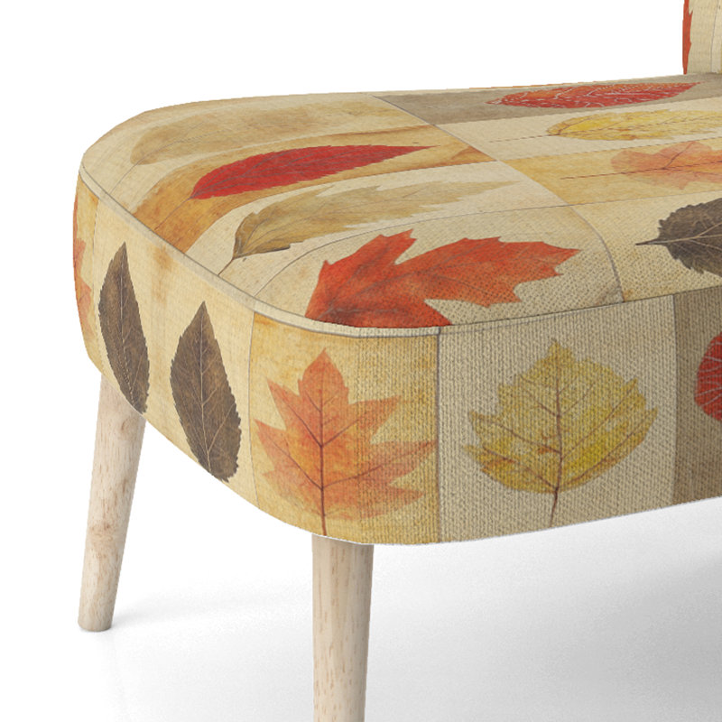 Chaise rembourrée Leaves - Autumn Leaves Collage, Side Chair Armless
