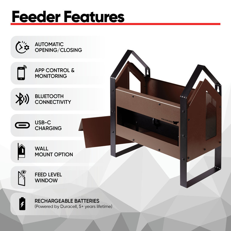  RUN-CHICKEN - Automatic Go Feeder (Brown), Brown